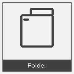 Folder icon isolated on white background