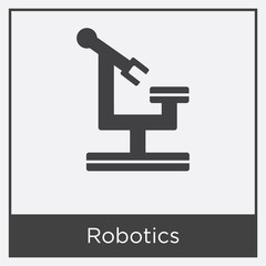 Robotics icon isolated on white background