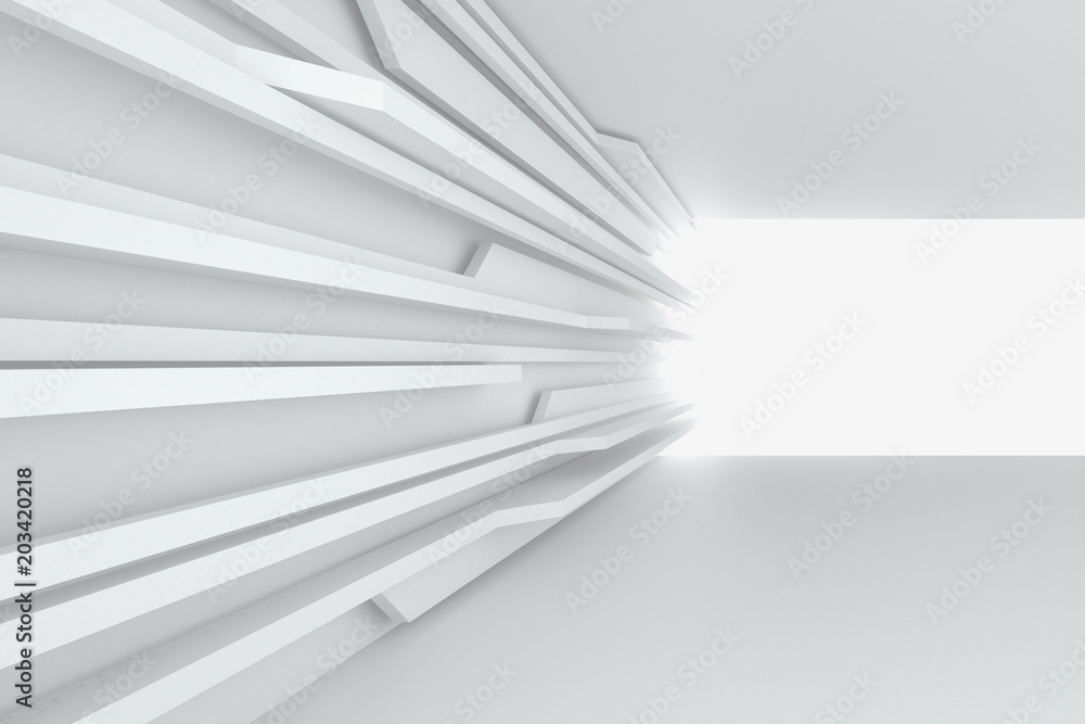 Poster 3d illustration. abstract three-dimensional composition on the theme of progress, data transmission;