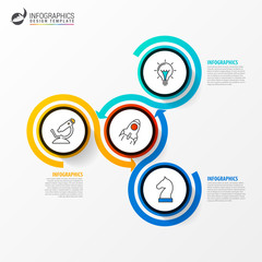 Infographic design template. Business concept with 3 steps