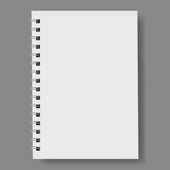 Realistic notebook, vector.