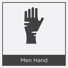 Men Hand icon isolated on white background