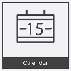Calendar icon isolated on white background