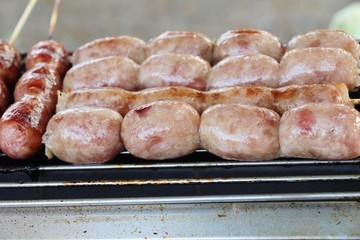 grilled sausage asia delicious at street food