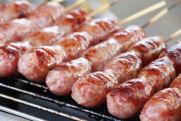 grilled sausage asia delicious at street food