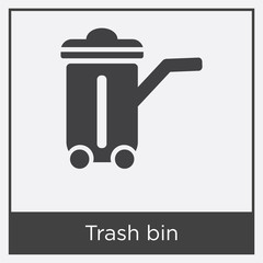 Fototapeta premium Trash bin icon isolated on white background