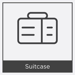 Suitcase icon isolated on white background