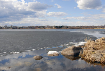 Lake White.Spring in the Russian North