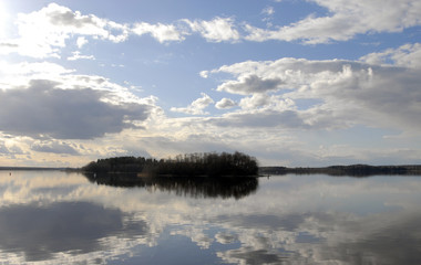 The Sheksna river. Russian North.