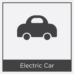 Electric Car icon isolated on white background