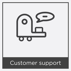 Customer support icon isolated on white background