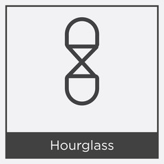 Hourglass icon isolated on white background