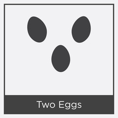 Two Eggs icon isolated on white background