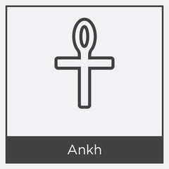 Ankh icon isolated on white background