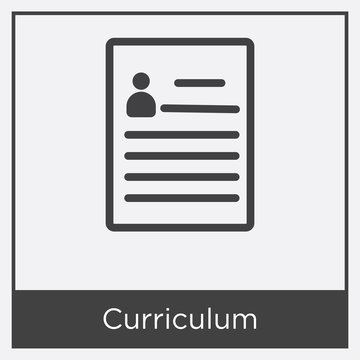 Curriculum icon isolated on white background