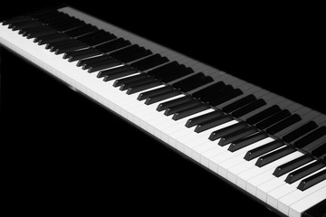 Fototapeta premium Piano keyboard background musical instrument