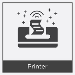 Printer icon isolated on white background