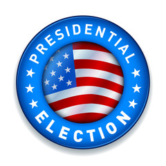 2020 United States of America Presidential Election Button - Vector EPS10