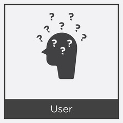 User icon isolated on white background