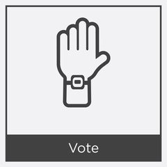 Obraz premium Vote icon isolated on white background