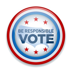 2020 United States of America Presidential Election Button - Vector EPS10