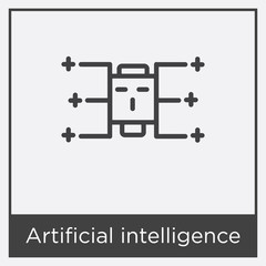 Artificial intelligence icon isolated on white background