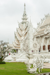 Naklejka premium Temple blanc Thailande, Wat Rong Khun Chiang Rai