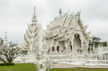 Naklejka premium Temple blanc Thailande, Wat Rong Khun Chiang Rai