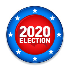 2020 United States of America Presidential Election Button - Vector EPS10