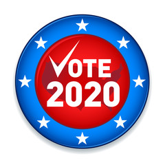 2020 United States of America Presidential Election Button - Vector EPS10