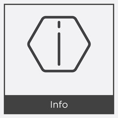 Info icon isolated on white background