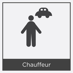 Chauffeur icon isolated on white background