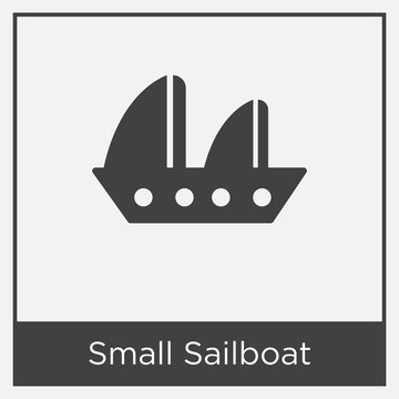 Small Sailboat icon isolated on white background