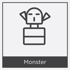 Monster icon isolated on white background