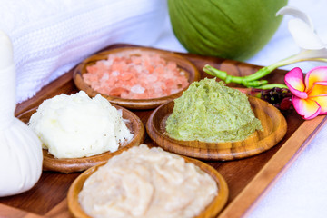 Spa set isolated on white background. Beauty and fashion concept.