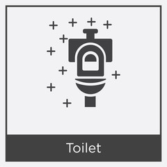 Toilet icon isolated on white background