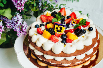 delicious and beautiful dessert for a family bakery