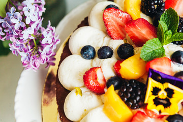 delicious and beautiful dessert for a family bakery