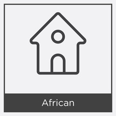 African icon isolated on white background