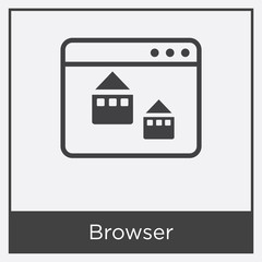 Browser icon isolated on white background