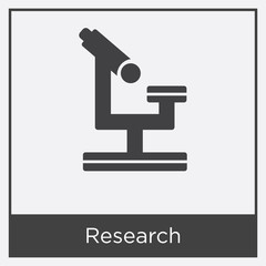 Research icon isolated on white background