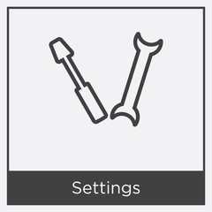 Settings icon isolated on white background