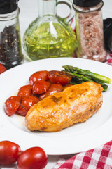 a dish of chicken breast