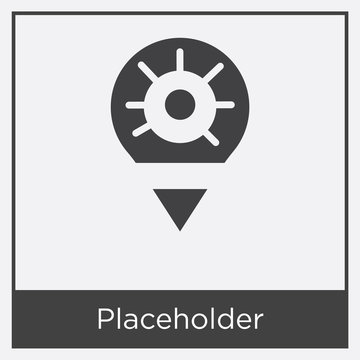 Placeholder icon isolated on white background