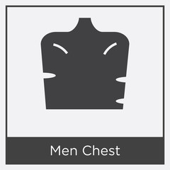 Men Chest icon isolated on white background