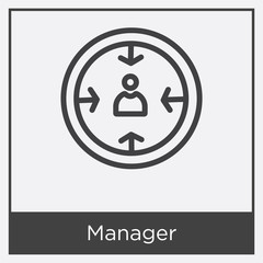 Manager icon isolated on white background