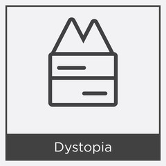 Dystopia icon isolated on white background