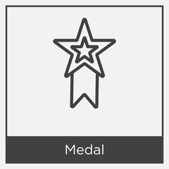 Medal icon isolated on white background