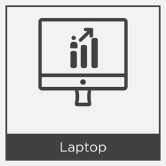 Laptop icon isolated on white background