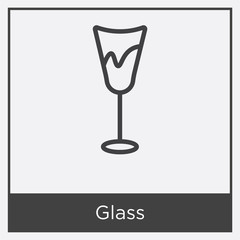 Glass icon isolated on white background